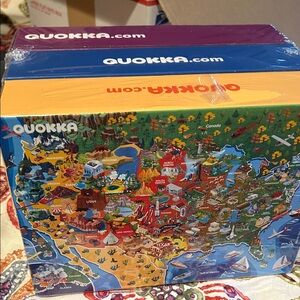 Quokka Puzzle Set with Colorful Map Design